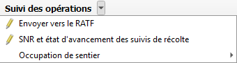 Capture d’écran – Menu Suivi des opérations