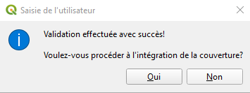 Capture d’écran – Intégration de la couverture de travail